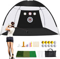 Golf Net, 10 x 7ft Backyard Practice net, Golf Hitting,Driving Net with mat for Indoor/Outdoor