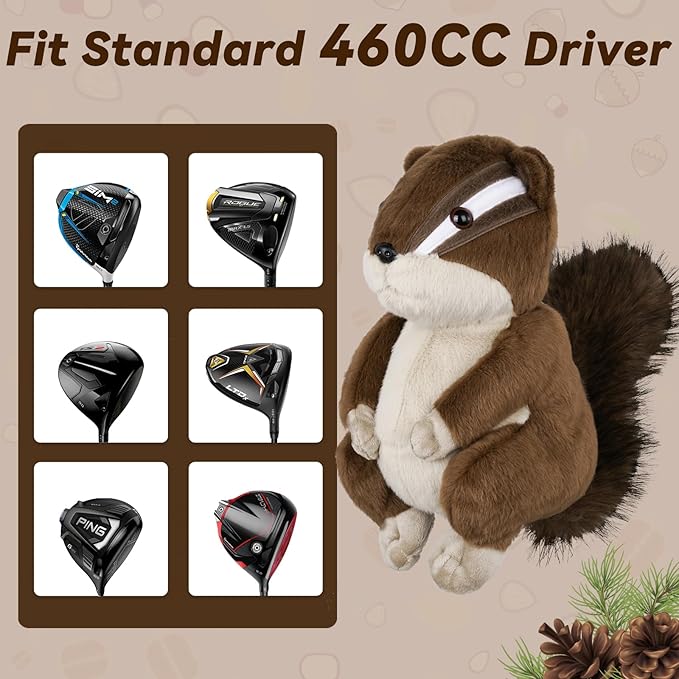 Funny Golf Driver Head Gover, Animal Golf Club Cover Ultra Premium Plush Tour Quality Driver Headcover for Men Women