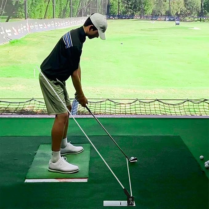 Golf Alignment Stick - Angle Holder, Swing Plane Trainer Plate, Adjustable Practice Tool, Durable Training Equipment | Professional Golf Swing Aid for Men, Women, Outdoor Practice Range, Accuracy