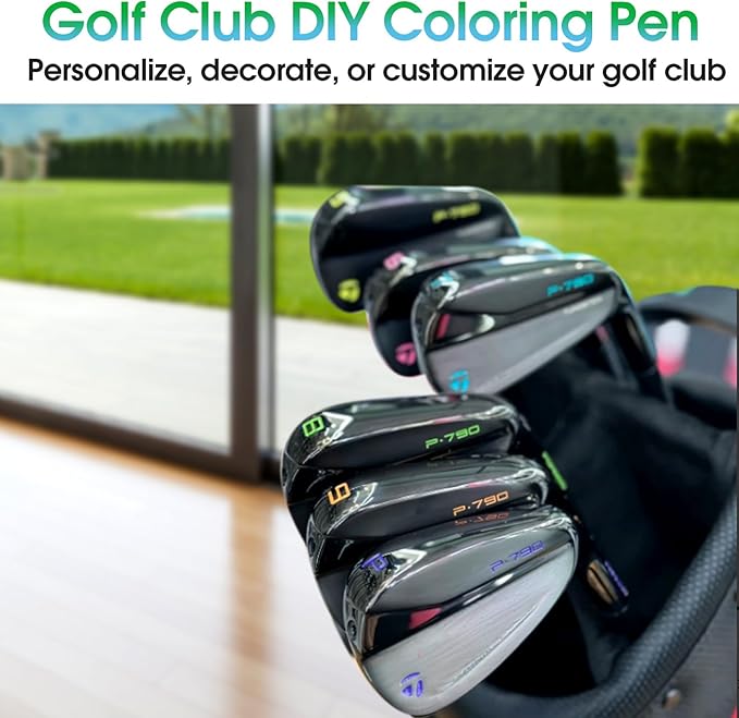 THE GOLFER STORE Golf Club Paint-9Pcs Golf Pens&Golf Markers for Fill in, Customize or Renovate Your Clubs and DIY Golf Balls