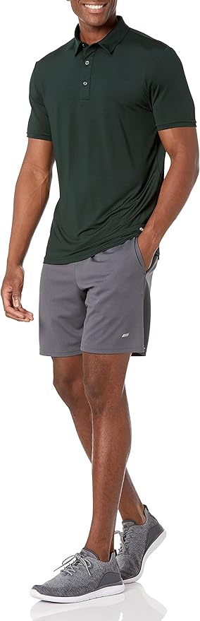 Amazon Essentials mens Slim-Fit Quick Dry Tech Stretch Lightweight Golf Polo Shirt