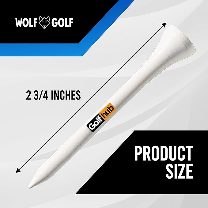 OnlyPars Golf Tees - Golf Hub Tees - Set of 36 Golf Tees - 3 Designs - Golf Tee Gift Set