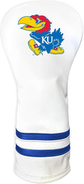 Team Golf NCAA White Vintage Fairway Golf Club Headcover, Form Fitting Design, Retro Design