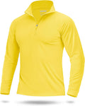 Boladeci Men's UPF 50+ Sun Shirts 1/4 Zip Long Sleeve SPF UV Protection Lightweight Quick Dry Quarter Zip Golf Shirts