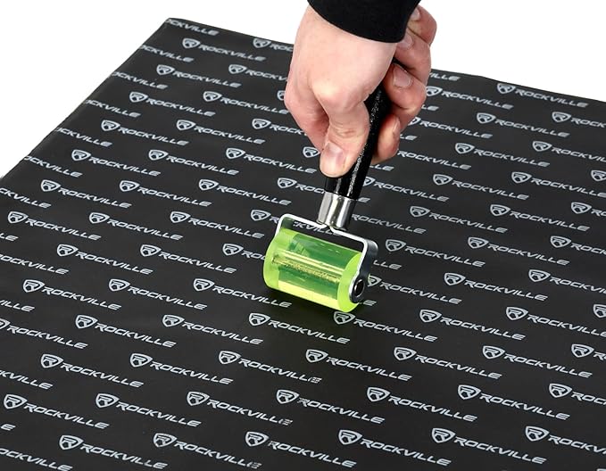 Rockville RockMat Pro 37 Car Sound Deadening Mat (15 Sheets, 37 Sq Ft), 277mil Butyl Rubber/Foam/Aluminum for Car Audio Soundproofing, Easy Install, Reduces Vehicle Noise & Vibration