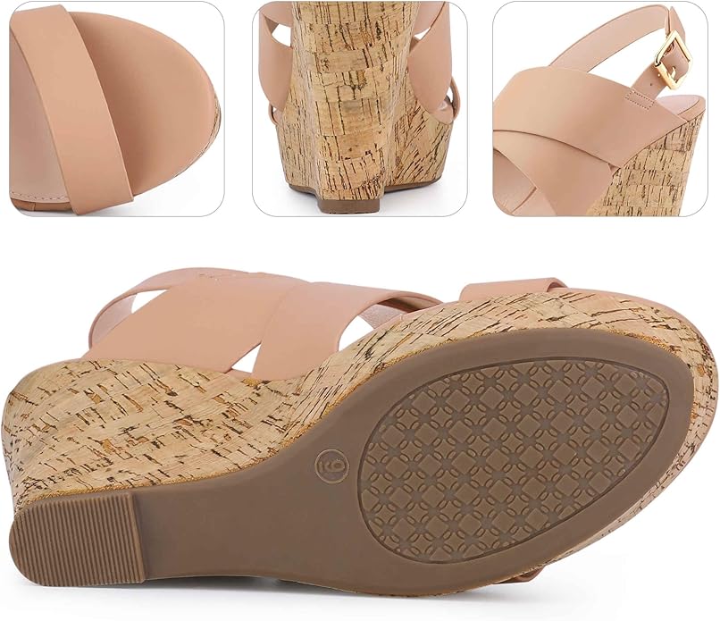 Perphy Open Toe Platform Wedge Sandals for Women