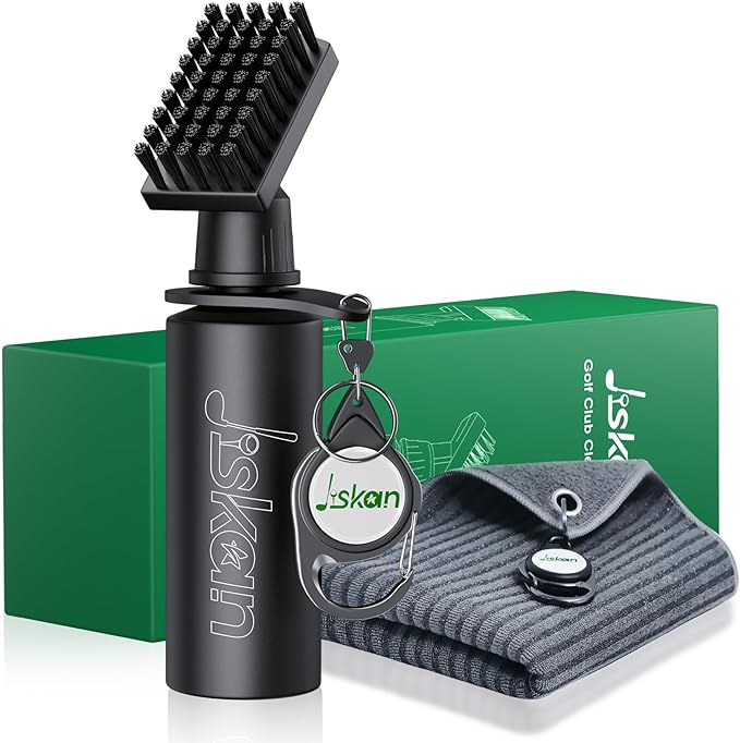 Pro Golf Club Cleaner Includes Water Golf Club Brush Golf Towel Golf Accessories for Bag Essentials Golf Accessories for Men Best Golf Gifts for Men/Women