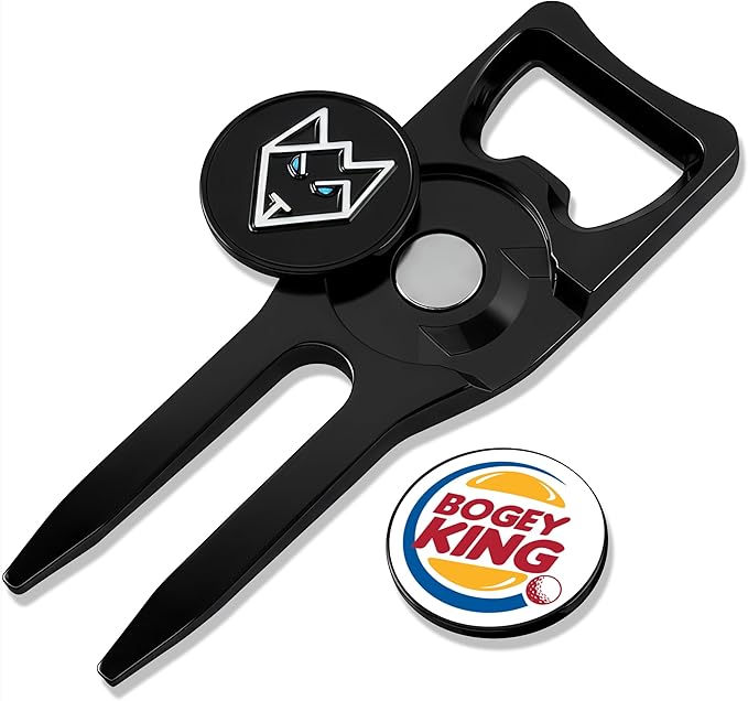 Wolf Golf Towels Divot Repair Tool | 6-in-1 Premium Divot Tool with Ball Marker | Golf Gifts for Men & Women | Golf Accessories for Men & Women