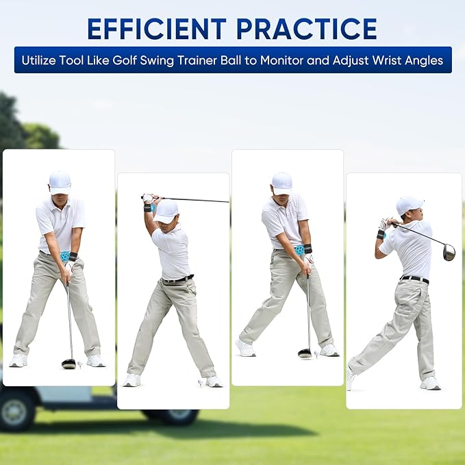 Golf Swing Trainer Ball, Smart Ball Golf Training Aid Golf Trainer Ball, Golf Swing Trainer - Practical Golf Training Equipment for Golf Intelligent Ball for Beginner, Golf Wrist Strap Training Ball