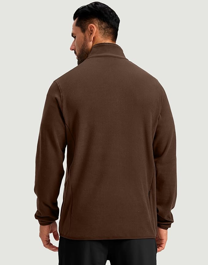G Gradual Mens Quarter Zip Pullover Fleece with 2 Zipper Pockets Long Sleeve Golf Shirt Winter Athletic Sweater Lightweight
