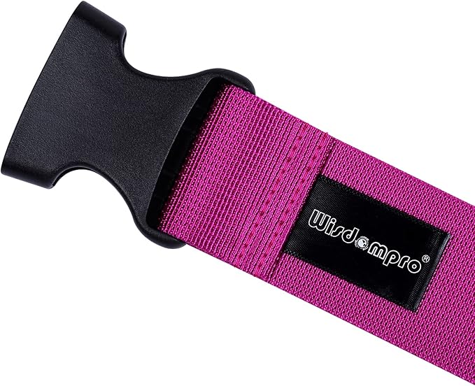 Wisdompro 2 Pcs Add a Bag Luggage Strap, Heavy Duty Adjustable Suitcase Belt Travel Attachment Travel Accessories for Connecting Your Luggage - Purple, 31 Inch