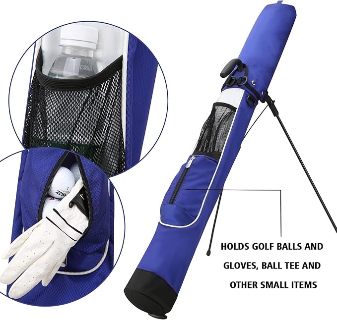 PGM Sunday Bags - Lightweight Golf Bag with Strap, Stand, Easy to Carry - Durable Pitch Putt Bag for Short Courses
