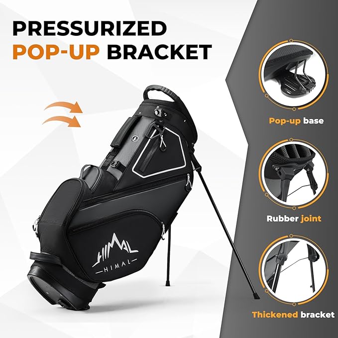 14 Way Dividers Golf Stand Bag Lightweight, Golf Bag for Men Women with Multiple Pockets, Dual Strap and Rain Cover Hood