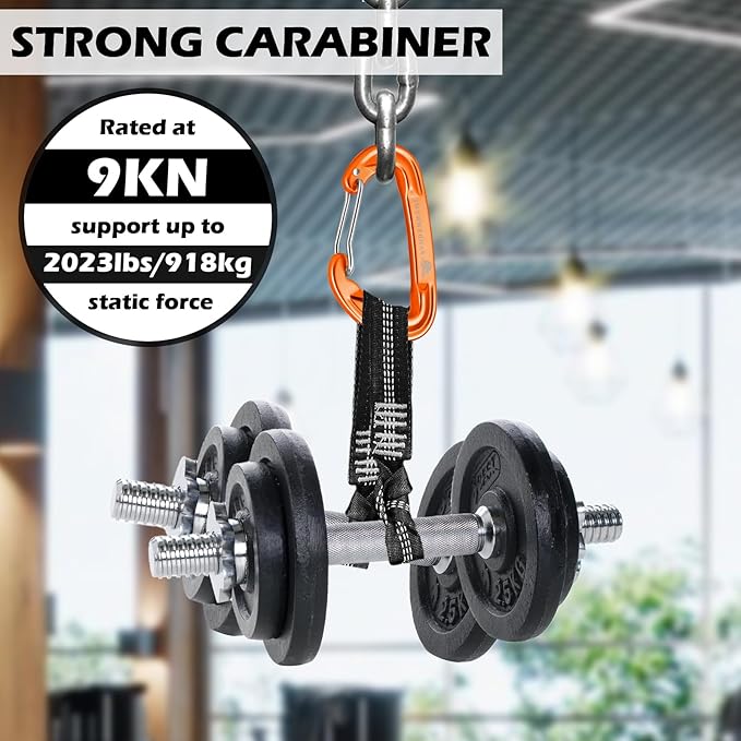 6pcs Small Carabiner Clips, 9KN (2023lbs) Heavy Duty, Lightweight Carabiner for Camping, Hiking, Keychain, Gym, Dog Leash
