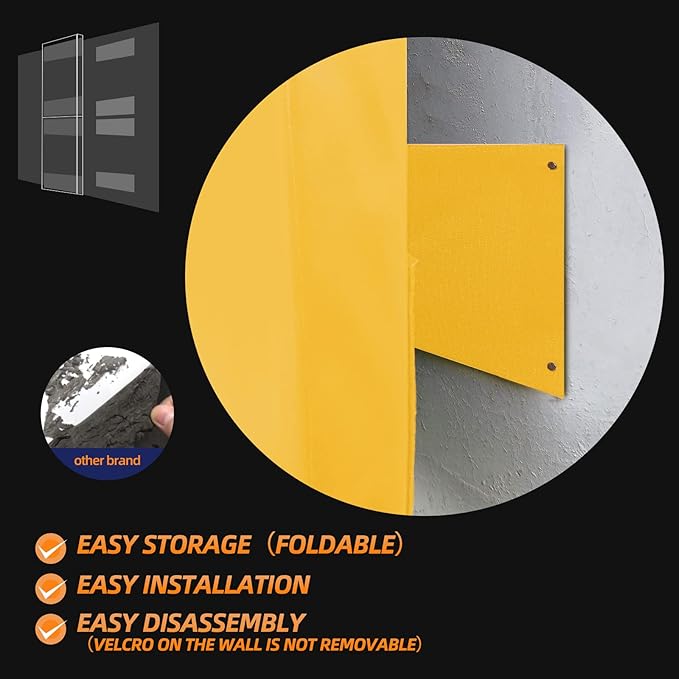 PROGOAL Gym Wall Paddings Basketball Court Wall Protection Pad - 2”Thick Foam Wall Mat Durable Protector for Wall-Mounted Basketball Hoops Garage Taekwondo（60" Lx20 W）