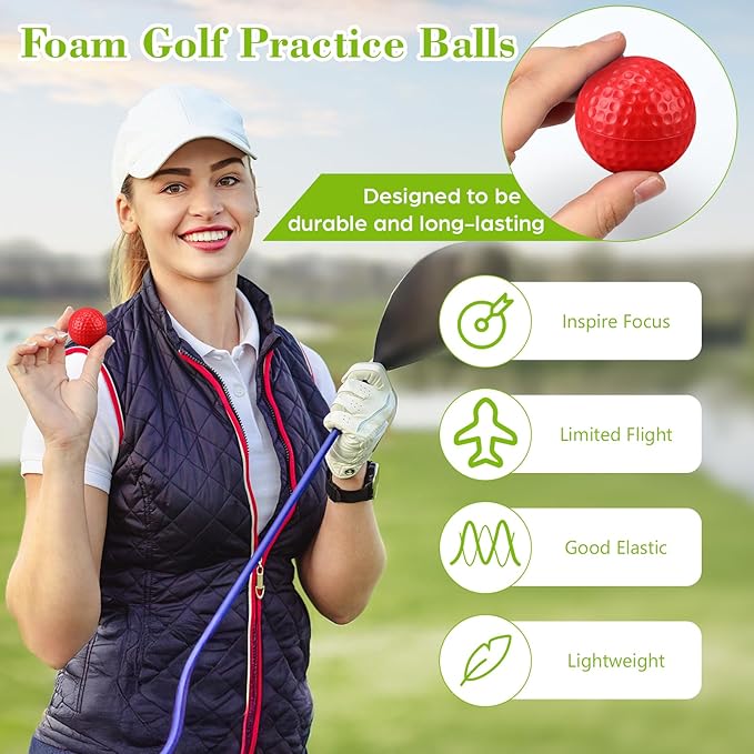 30 Pcs Foam Golf Practice Balls Soft Foam Balls for Golf Practice Realistic Feel and Flight Sport Training