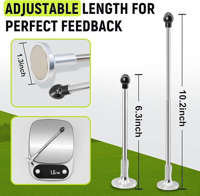 THE GOLFER STORE Golf Alignment Rods, Golf Club Alignment Stick Corrector Magnetic Golf Swing Trainer Aid Help Visualize and Align Your Golf Shot Length Adjustments
