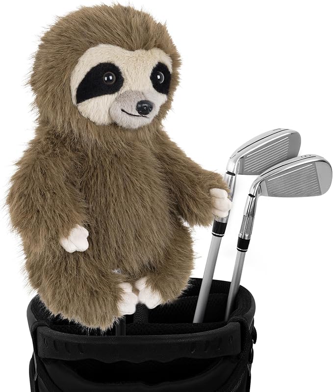 Craftsman Golf Driver Headcover Horse Sloth Funny Animal Golf Head Cover Novelty for Wood Driver Fairway Hybrid Golf Club for Men Women Kids Golfer Gift