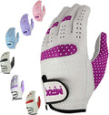 MRX Women Golf Glove Left Handed Golf Gloves Sweat Resistant Soft Cabretta Leather Regular Fit Women Golfer Glove