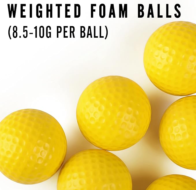 CHAMPKEY Practice Foam Golf Balls - 16 or 32 Pack | Limited Flight, True Spin and Feel Training Balls