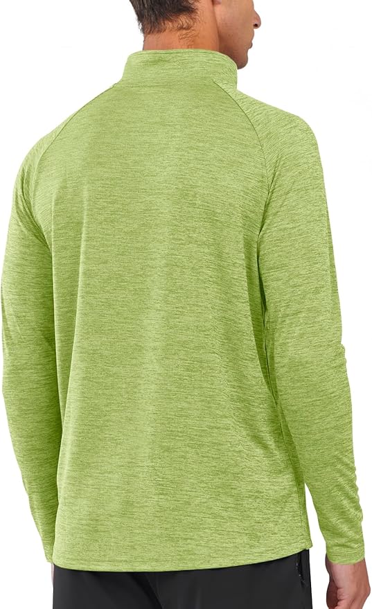 NORTHYARD Quarter Zip Pullover Men Running Shirt Long Sleeve Moisture Wicking Quick Dry Athletic Workout Shirts