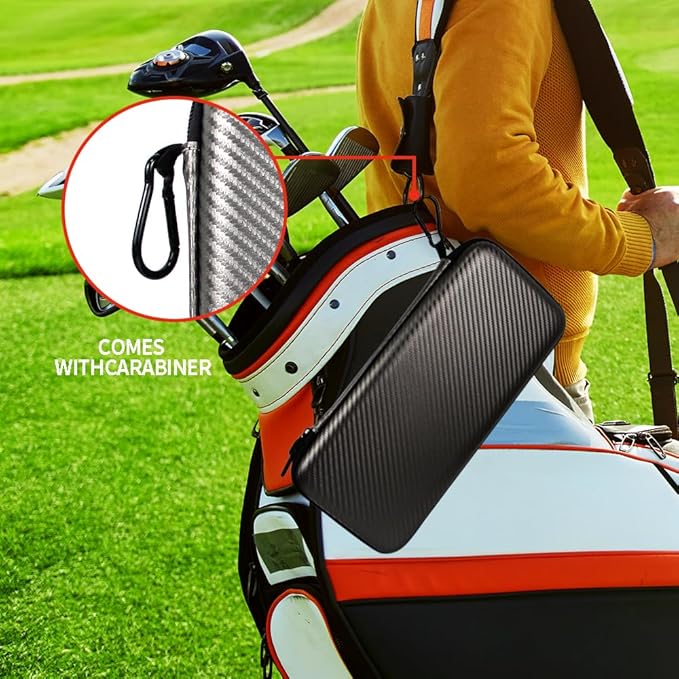 Scott Edward Golf Glove Case Holder with Golf Glove Shaper Protective Golf Accessories Case Bag Hard Case Organizer with Storage Slots for Balls, Tees, Markers, Golf Gifts for Men & Women