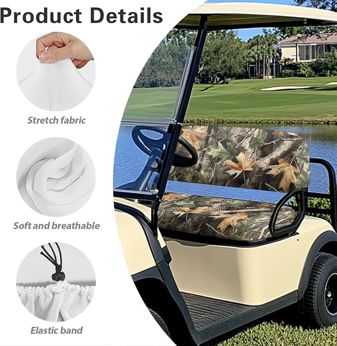 Fashion Print Golf Cart Seat Covers 2 Passenger Golf Cart Backrest Cover Golf Cart Seat Towel Gift for Friends