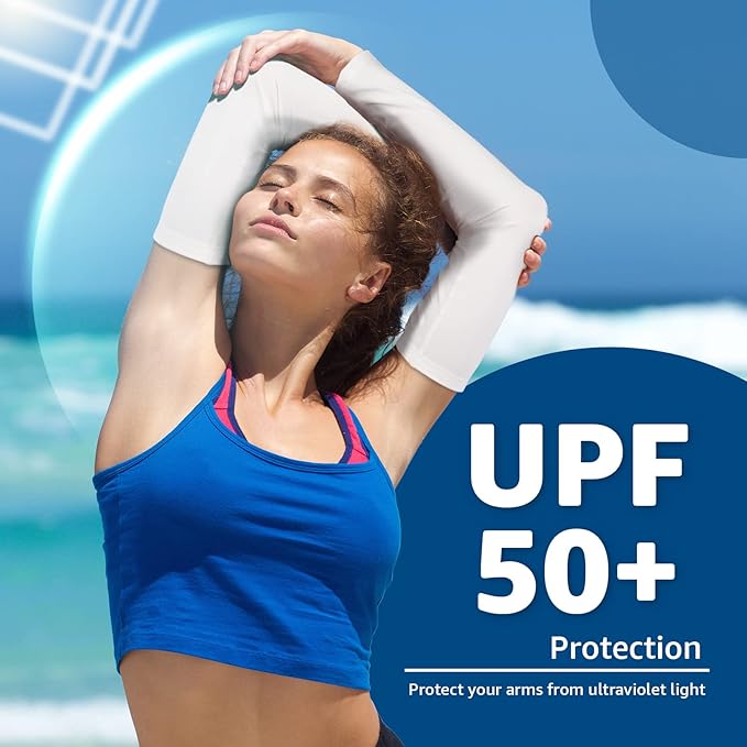 YESLIFE UV Sun Protection Arm Sleeves for Men & Women, UPF 50 Cooling Sports Sleeve
