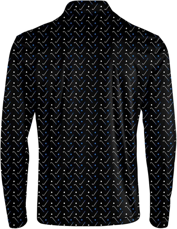 Men's Long Sleeve Golf Shirt Quick Dry 3 Button Work Fishing Outdoor Casual Collar Shirt