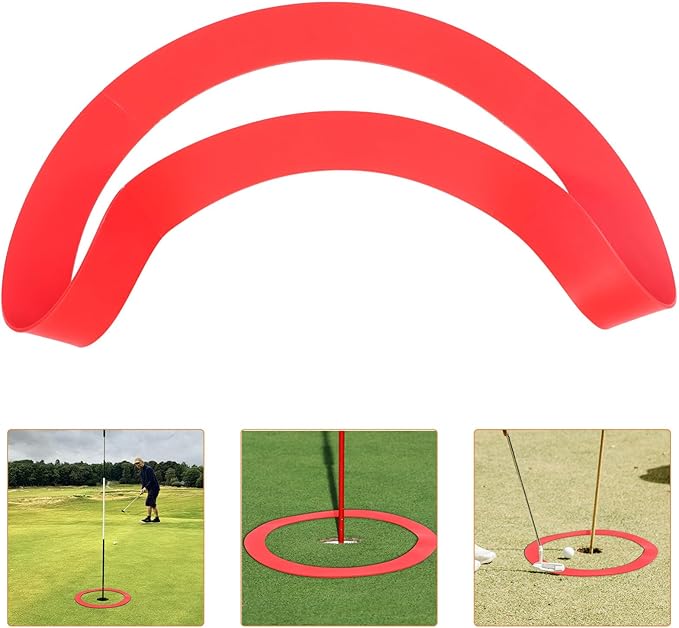 Happyyami Golf Target Circles Putting Trainer Golf Putting Aid Golf Chipping Practice and Putting Practice Red