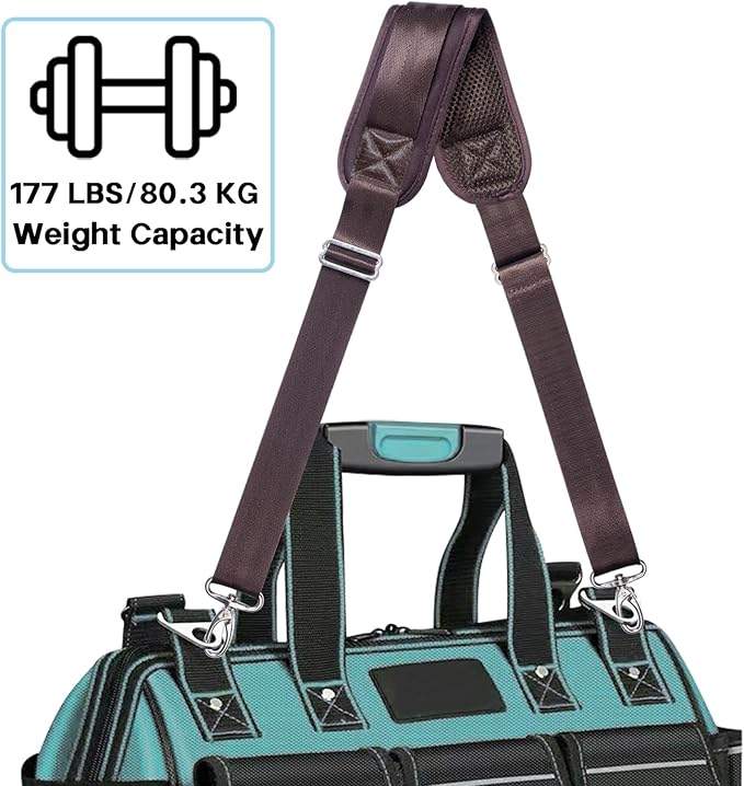 Heavy Duty Shoulder Strap for Bag Universal Replacement 58" Fixed Padded Adjustable Buckle