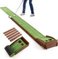 ULTIMATE Indoor/Outdoor Golf Putting Mat, Golf Putting Green w/Automatic Ball Return System, Putter Alignment Guides for Training & Practicing, Golf Practice Equipment for Home & Office