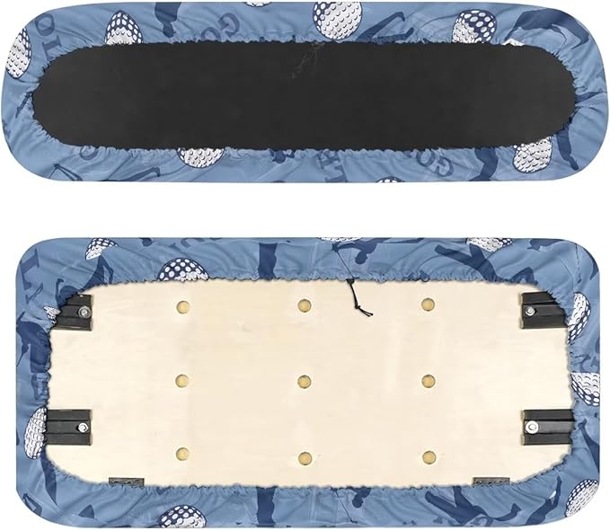 Golf Cart Seat Covers, Universal Fit & Nonskid Bottom Fits for Club Car 2 Person Seats Golf Carts