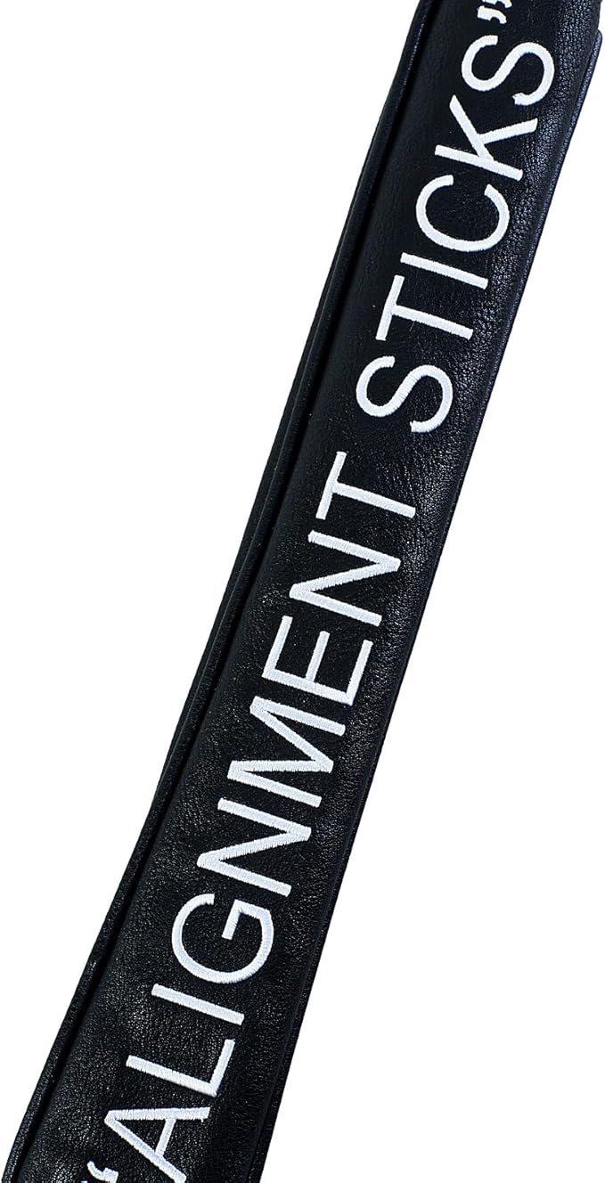 Golf Club Covers – Leather Driver Headcover, Fairway Wood, 3 Wood, Hybrid, Fits Mallet Blade Putter Head Covers Alignment Stick Cover