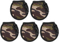 PATIKIL Golf Ball Washer Pouch, 5 Pack Portable Golf Balls Cleaner Pocket Bag with Hanging Clip for Women Men Golf Exercise, Army Green