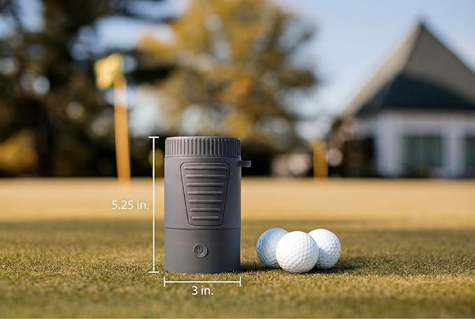 Wash-E Electric Golf Ball Cleaner – Motorized, USB-C Rechargeable, Sleek Compact Design, Portable On-Course Golf Ball Washer – Premium Golf Gift & Golf Bag Accessory