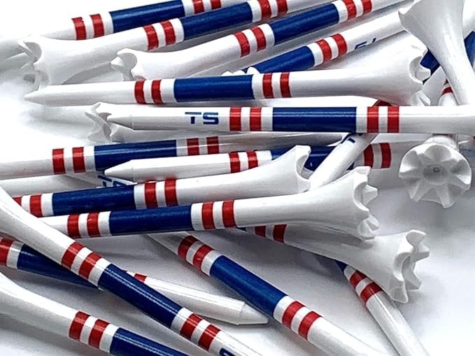 TRUESTRIKE Premium USA Golf Tees – 100-Pack Durable 3¼" / 2¾" Plastic Tees – Made in USA – Perfect Holiday Golf Gift