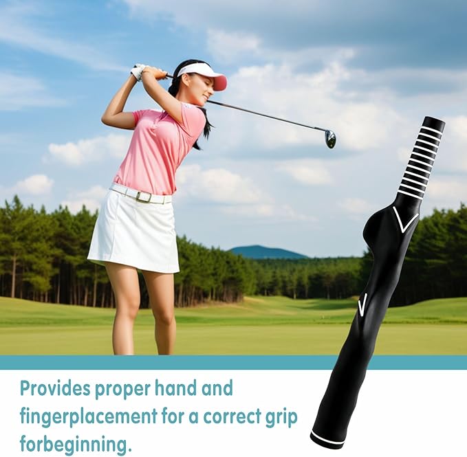 2Pcs Right-Handed Golf Grip Trainer – Golf Grip Training Aid for Beginners, Women & Kids – Essential Grip Trainer Golf Kit to Master Correct Grip Posture and Improve Swing