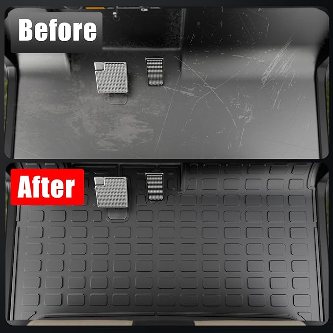 Floor Mats Compatible with i40F/i40FL/i60/i60L Golf Cart TPE All Weather 1st and 2nd Row Guard Protector Accessories