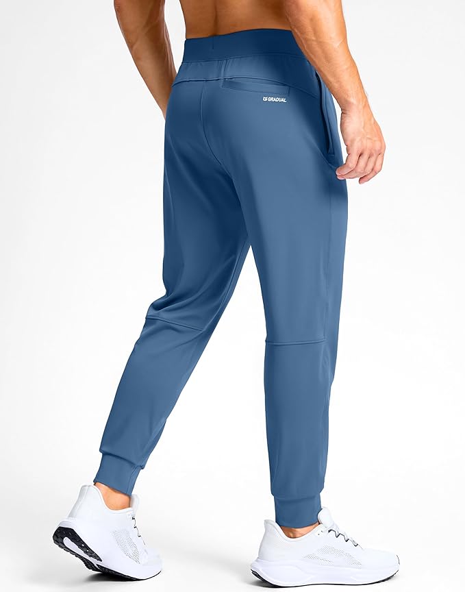 G Gradual Men's Golf Joggers Pants with Zipper Pockets Stretch Sweatpants Slim Fit Track Pants Joggers for Men Work Running