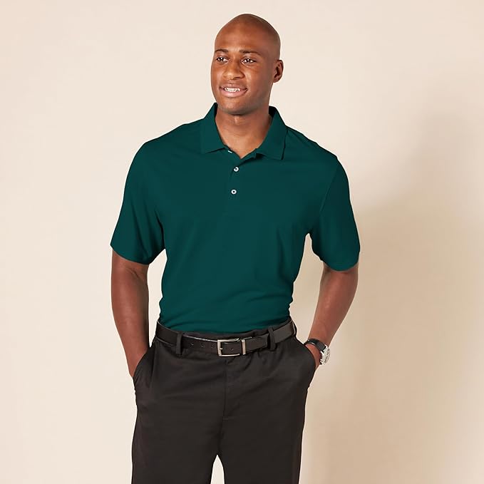Amazon Essentials Mens Golf Polo Shirt, Moisture-Wicking Quick Dry, Short Sleeve
