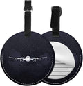 Airplane Pilot Plane Luggage Tags for Suitcases, Pu Leather Baggage Tags Identifiers for Travel, Name Id Label for Baggage Bag Women Men