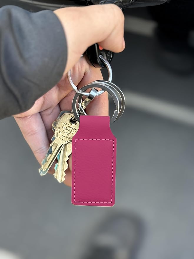 LaserGram Rectangle Keychain, Golfer Golfing, Personalized Engraving Included