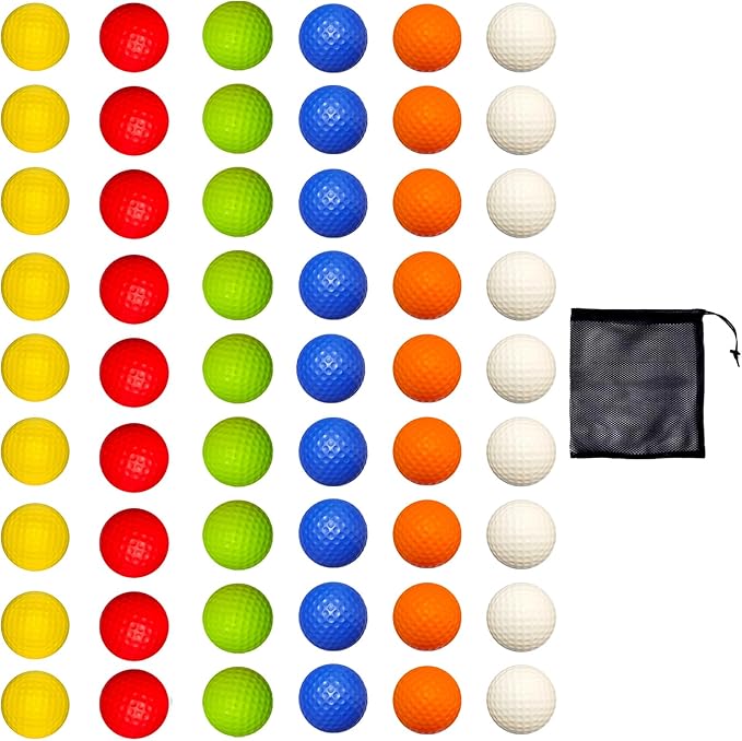 Foam Golf Practice Balls 16 or 54 Pack Soft Limited Flight Golf Balls, Perfect for Indoor and Backyard Swing Practice!…