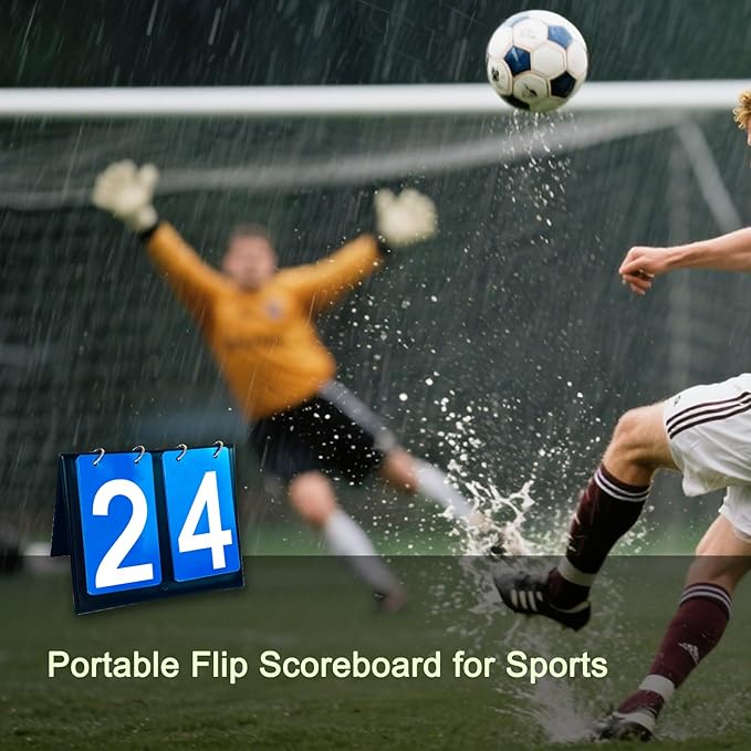 2 PCS Scoreboard Flipper,Portable 2-Digit Table Top Scoreboard for Basketball,Baseball, Volleyball Sports Match Daily Use Outdoor Outside