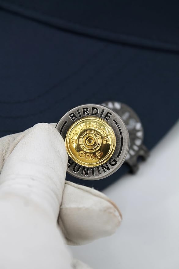 Golf Ball Marker + Magnetic Hat Clip, Funny and Unique Golf Gift, Premium Quality, The Perfect for Your Favorite Golfer, Golf Accessories for Any Occasions (Birdie Hunting)