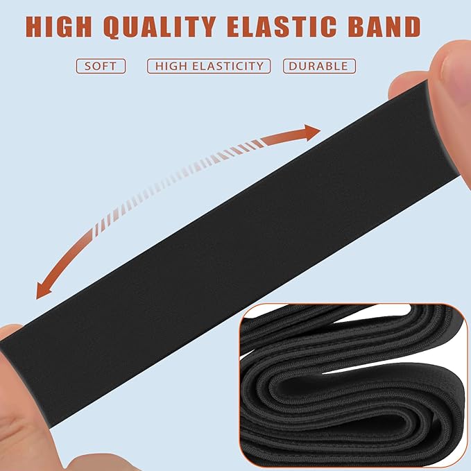 ZINZ Luggage Strap, High Elastic Suitcase Belt Adjustable Bag Bungees for Easier Travel，Black