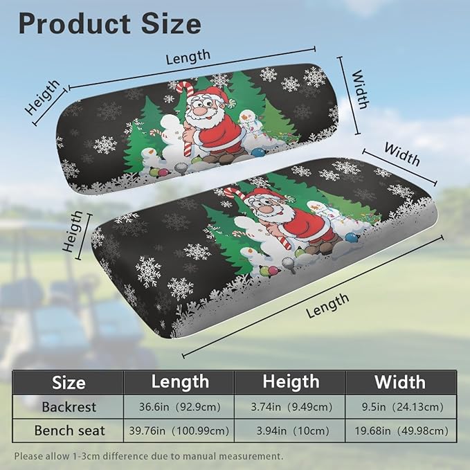 Fashion Print Golf Cart Seat Covers 2 Passenger Golf Cart Backrest Cover Golf Cart Seat Towel Gift for Friends