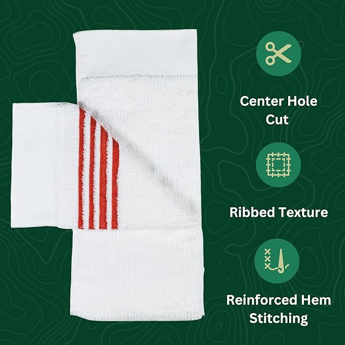 The Tour Towel | Large Golf Caddy Towel Terry Cloth, Absorbent 19" x 44", Center Cut, Perfect Hang Golf Cart Accessory and Golf Bag, Multiple Colors