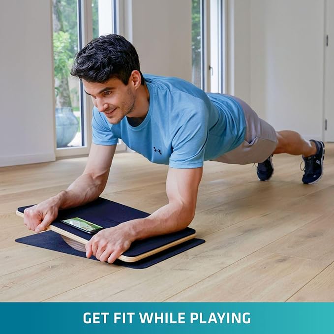 Plankpad PRO Get fit Playing Games & Workouts; Plank & Balance Board with free iOS/Android App & 10 Games; Dynamic Abs & Core Fitness Training; Only 3 Minutes a Day.